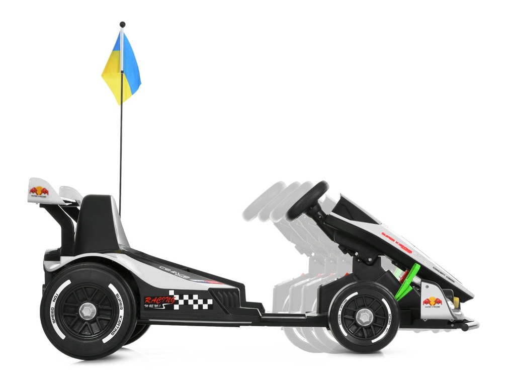 Электрокарт M 6322 EBLR-1, 2 мотора 150W, аккумулятор 24V, белый, Bambi Kart