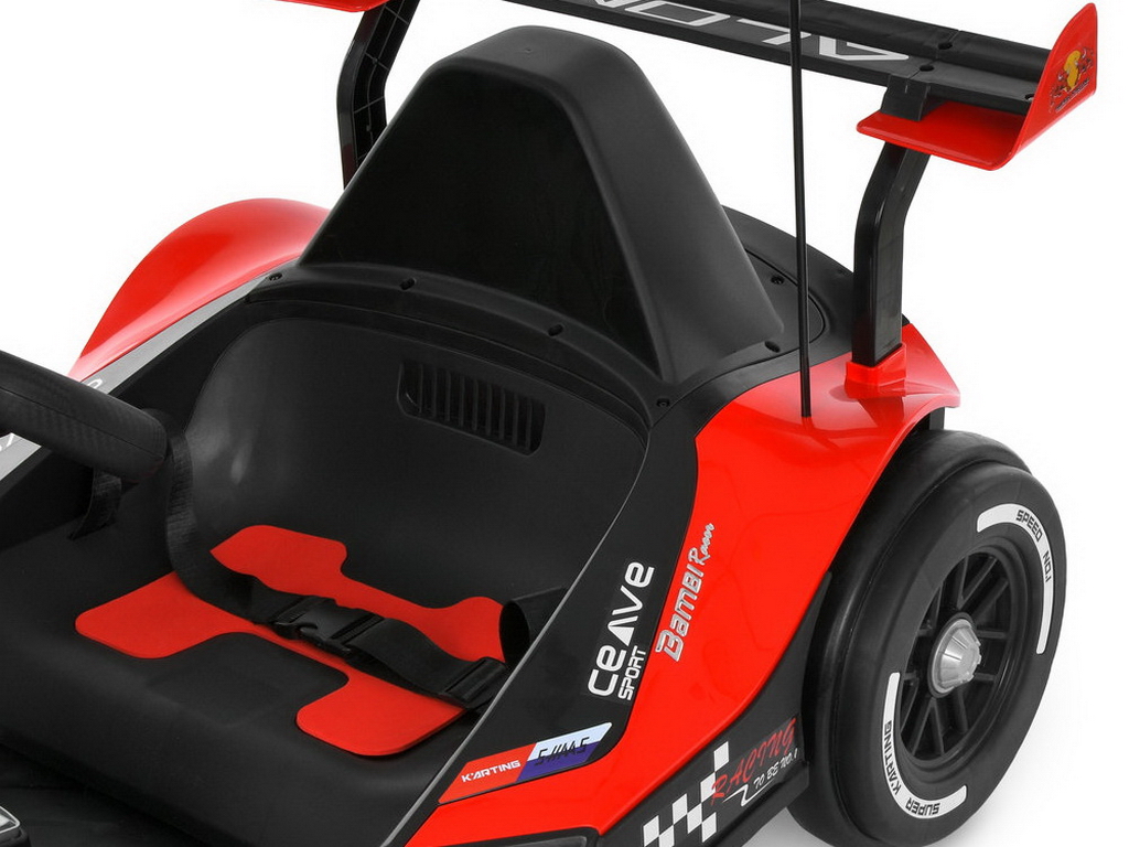 Электрокарт M 6322 EBLR-3, 2 мотора 150W, аккумулятор 24V, красный, Bambi Kart