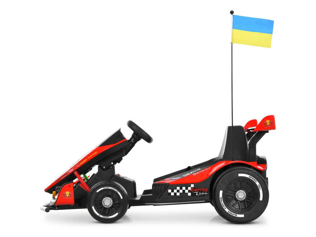 Электрокарт M 6322 EBLR-3, 2 мотора 150W, аккумулятор 24V, красный, Bambi Kart