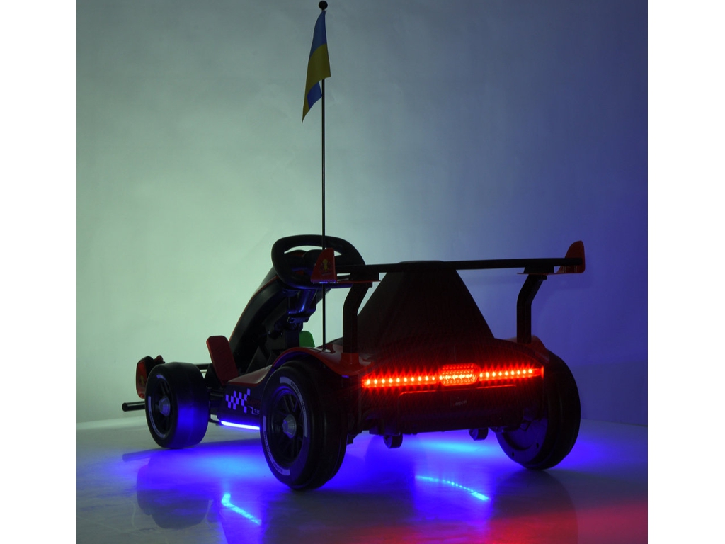 Электрокарт M 6322 EBLR-3, 2 мотора 150W, аккумулятор 24V, красный, Bambi Kart
