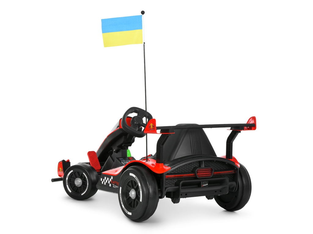 Электрокарт M 6322 EBLR-3, 2 мотора 150W, аккумулятор 24V, красный, Bambi Kart