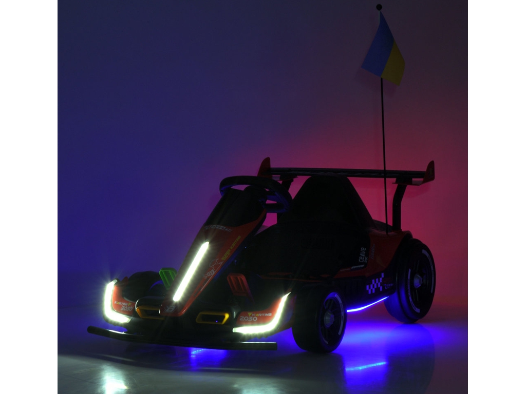 Электрокарт M 6322 EBLR-3, 2 мотора 150W, аккумулятор 24V, красный, Bambi Kart