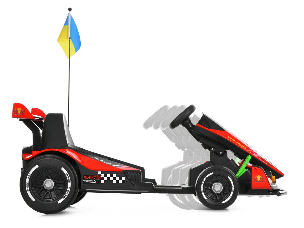 Электрокарт M 6322 EBLR-3, 2 мотора 150W, аккумулятор 24V, красный, Bambi Kart