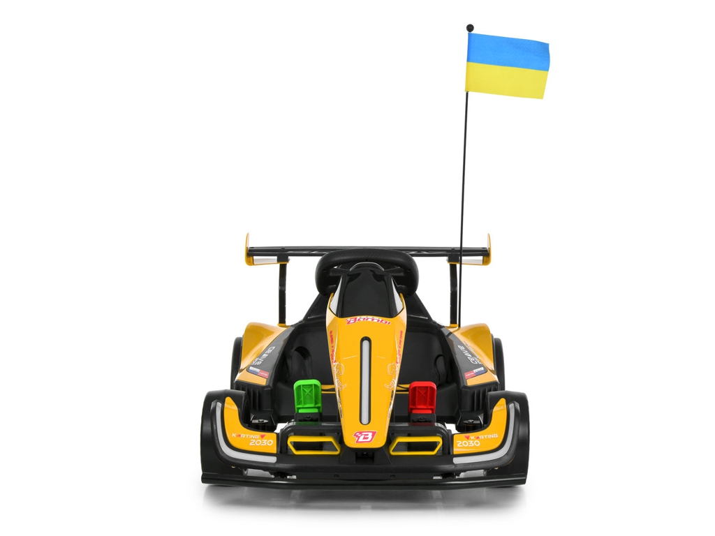 Электрокарт M 6322 EBLR-6, 2 мотора 150W, аккумулятор 24V, желтый, Bambi Kart