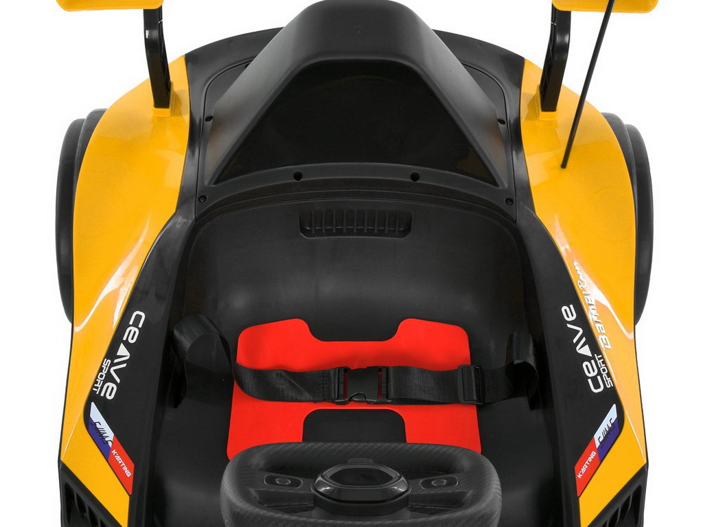 Электрокарт M 6322 EBLR-6, 2 мотора 150W, аккумулятор 24V, желтый, Bambi Kart