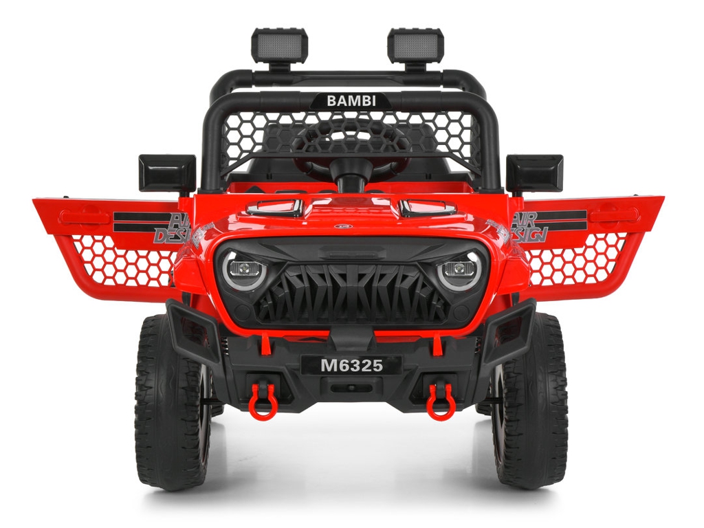 Детский электромобиль джип M 6325EBLR-3, красный, 2×25W, колеса EVA, Bluetooth, Bambi Racer