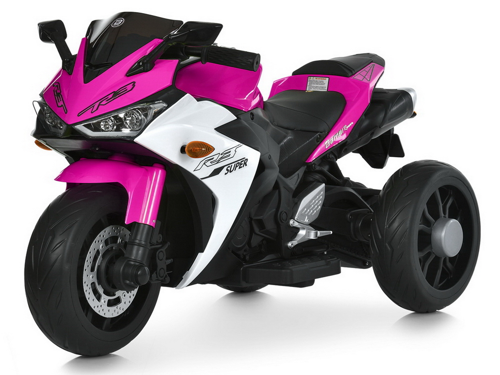 Элктромотоцикл Bambi Racer M 6329EL-8, 1х12V/9AH, 2х35W, MP3, USB, TF, Bluetooth, EVA, розовый