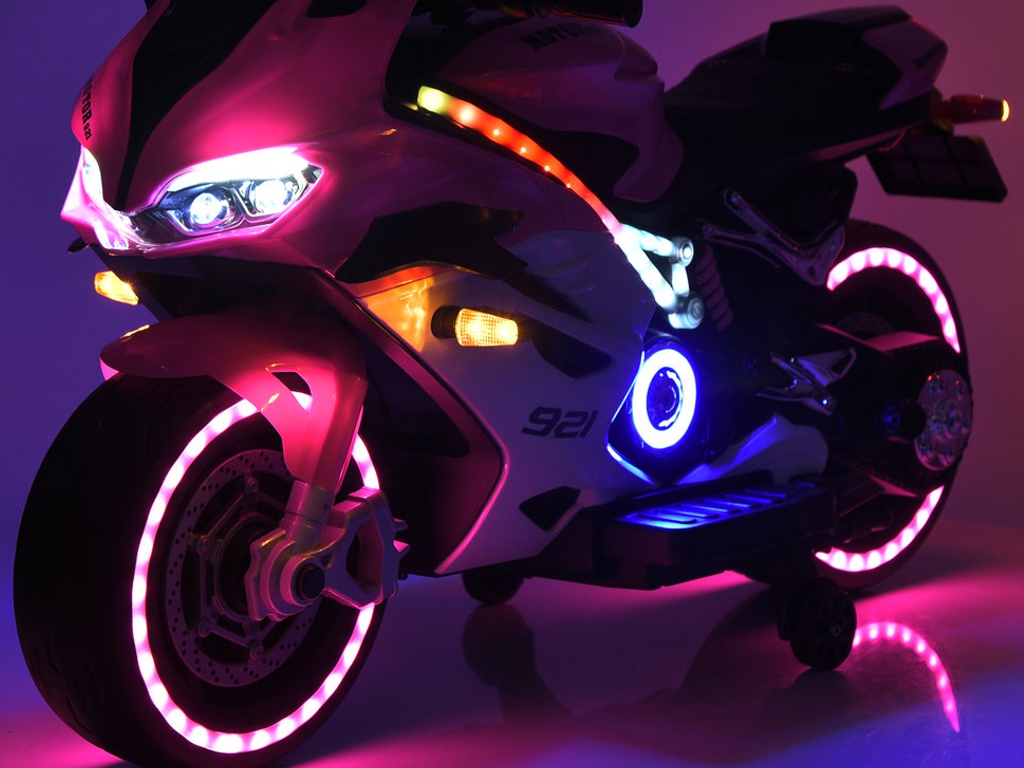 Детский электромотоцикл Bambi Racer M 6359EL-8-1 (1шт) 2х45W, 1х12V/10AH, MP3, USB, TF, розовый
