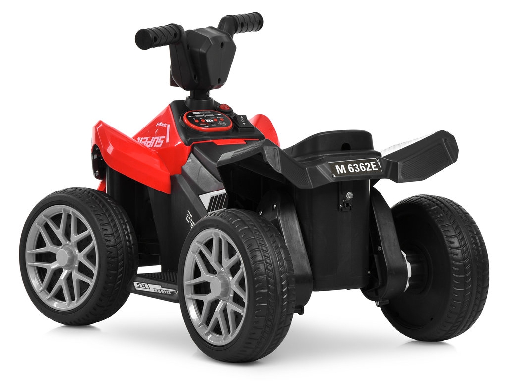 Детский электроквадроцикл Bambi Racer M 6362E-8, 1х6V7AH, 62×35W, EVA, Bluetooth, MP3, USB, красный