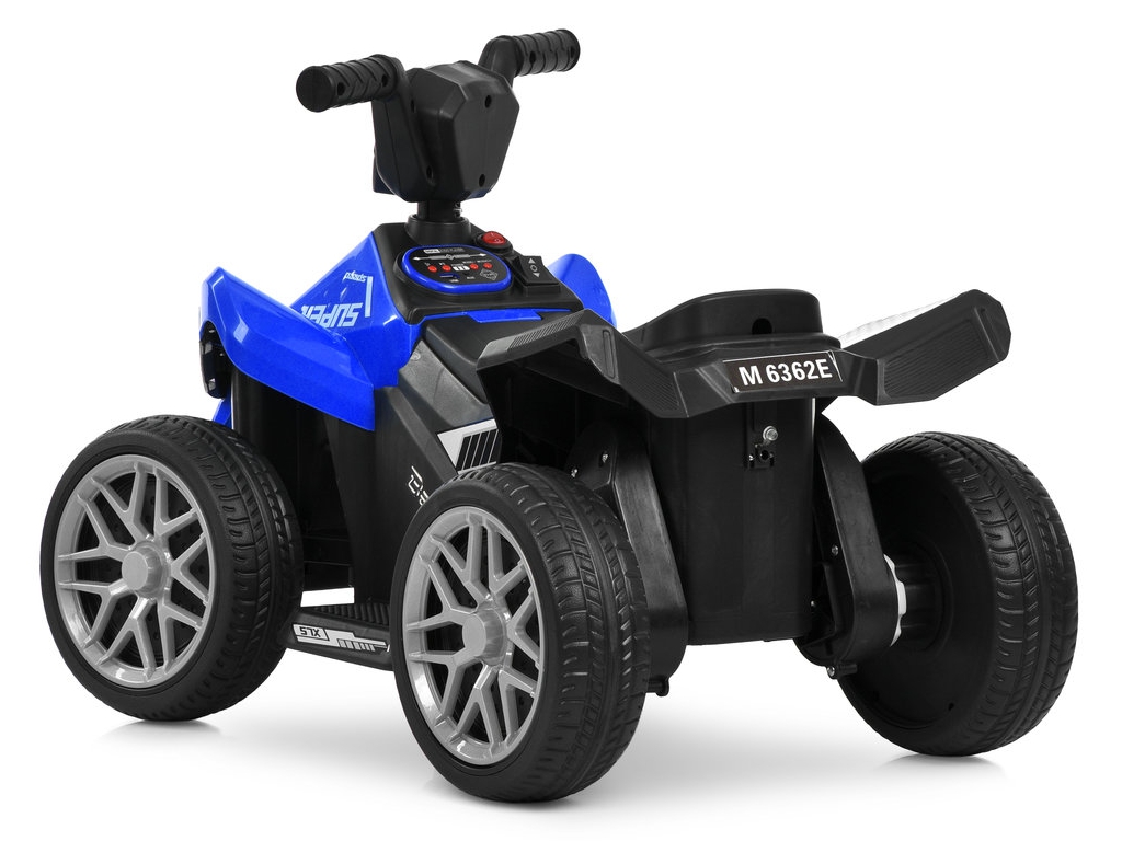 Детский электроквадроцикл Bambi Racer M 6362E-4, 1х6V7AH, 62×35W, EVA, Bluetooth, MP3, USB, синий