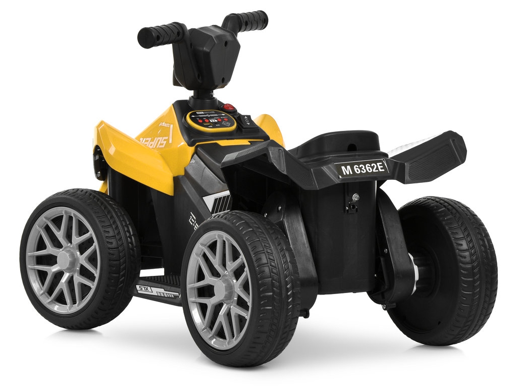 Детский электроквадроцикл Bambi Racer M 6362E-6, 1х6V7AH, 62×35W, EVA, Bluetooth, MP3, USB, желтый