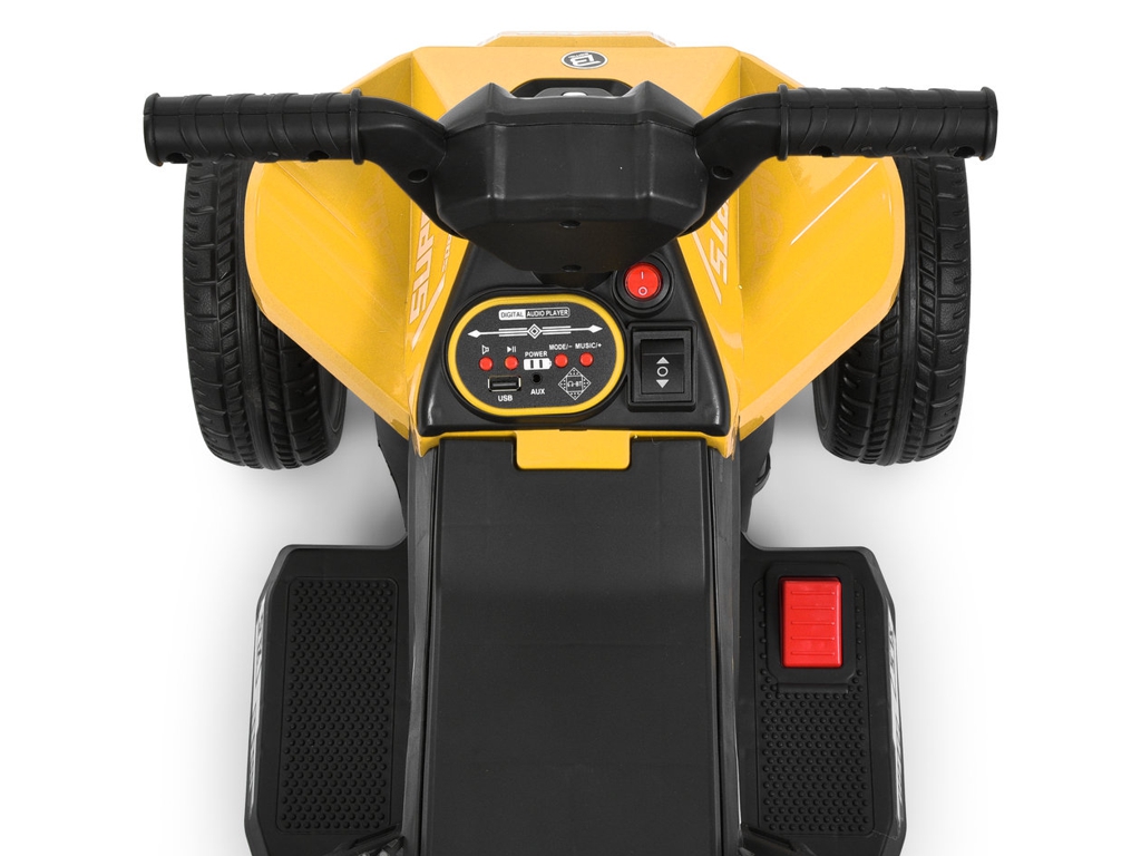 Детский электроквадроцикл Bambi Racer M 6362E-6, 1х6V7AH, 62×35W, EVA, Bluetooth, MP3, USB, желтый