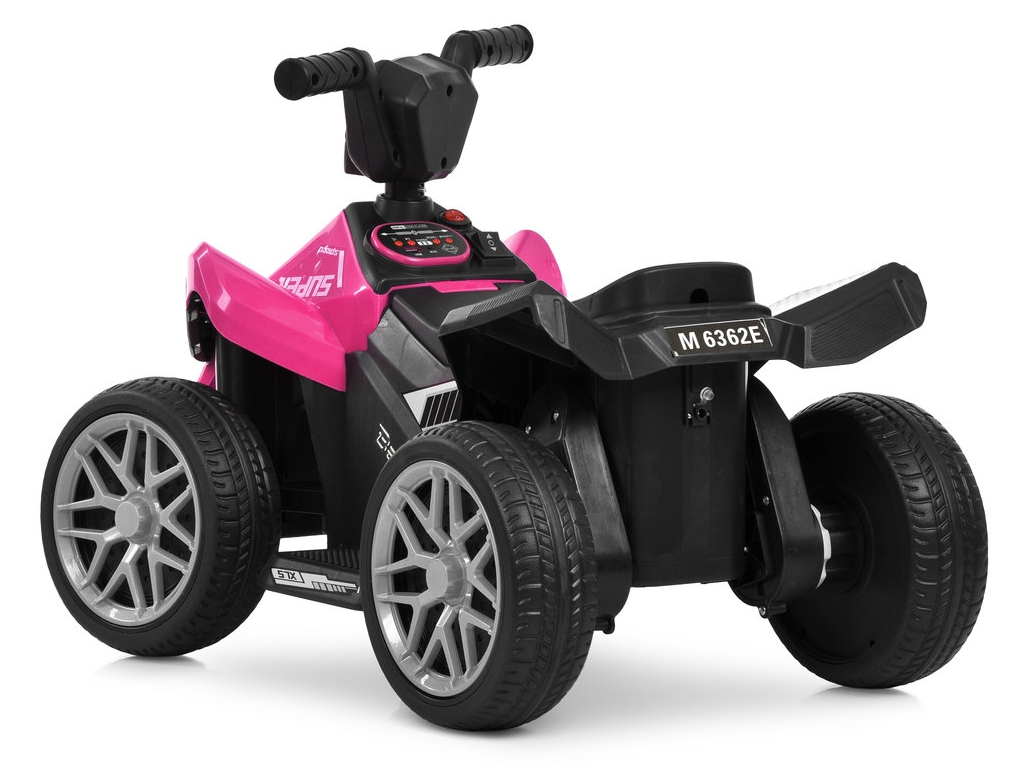 Детский электроквадроцикл Bambi Racer M 6362E-8, 1х6V7AH, 62×35W, EVA, Bluetooth, MP3, USB, розовый