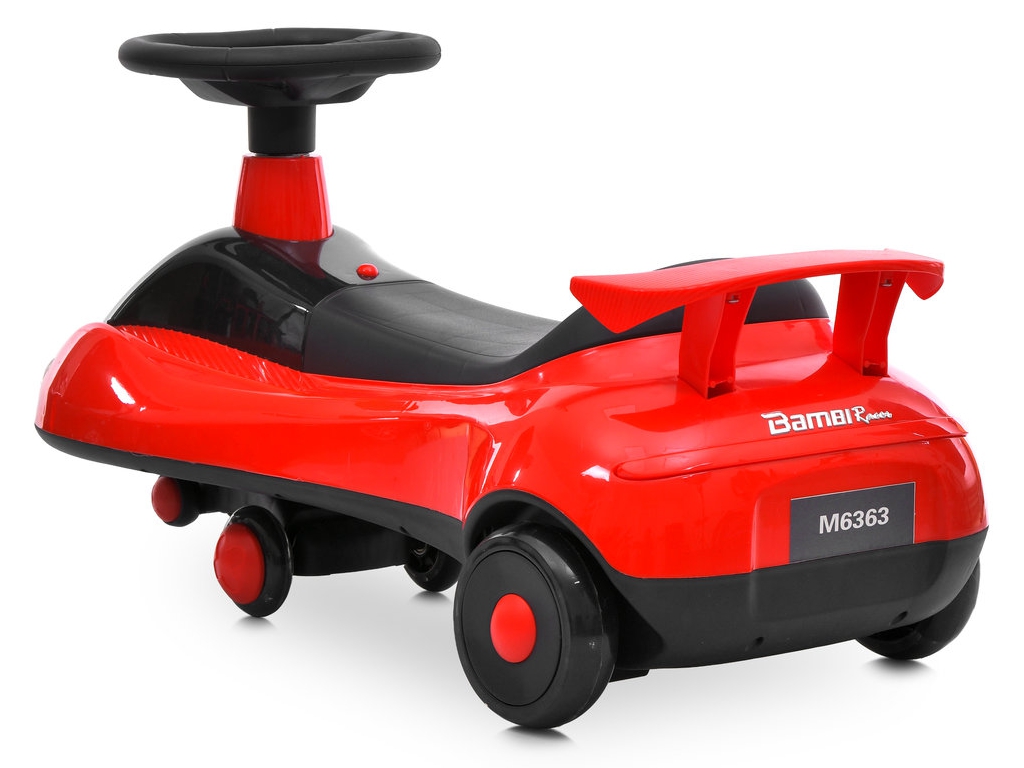 Детская каталка-бибикар Bambi Racer M 6363-3, 1х6V/4AH, 1х25W, свет, музыка, Bluetooth, красный