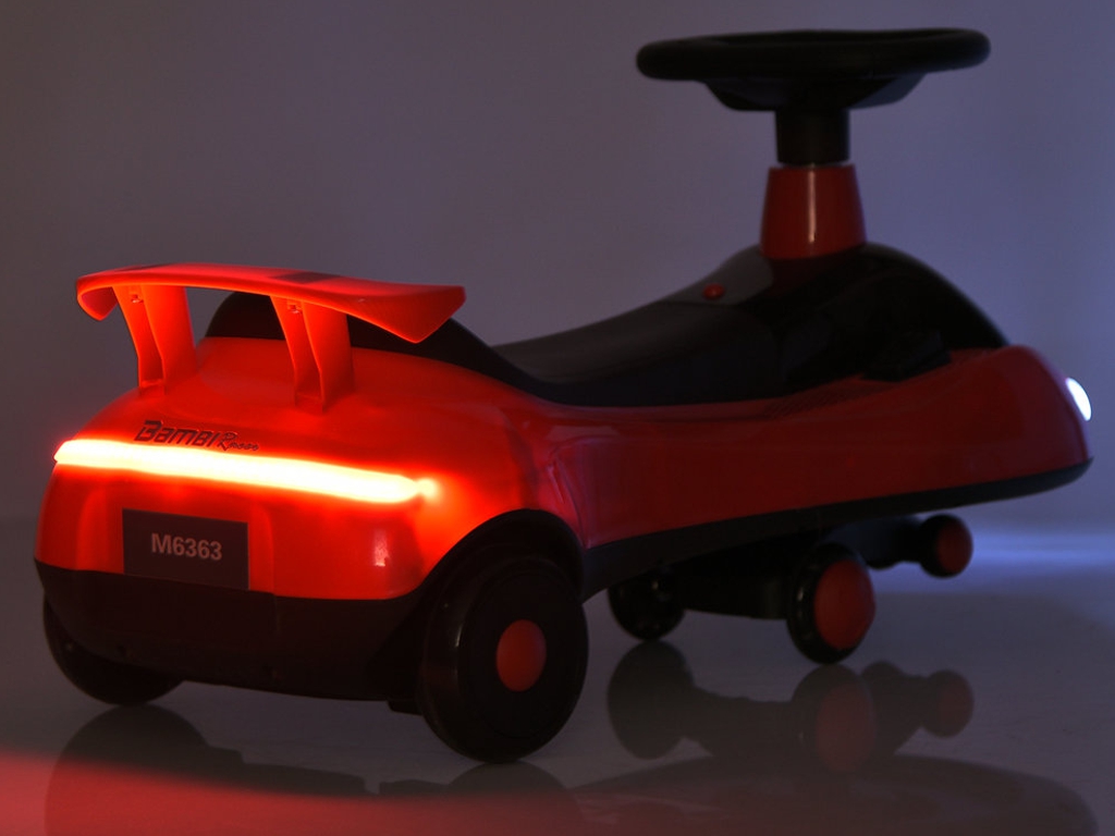 Детская каталка-бибикар Bambi Racer M 6363-3, 1х6V/4AH, 1х25W, свет, музыка, Bluetooth, красный