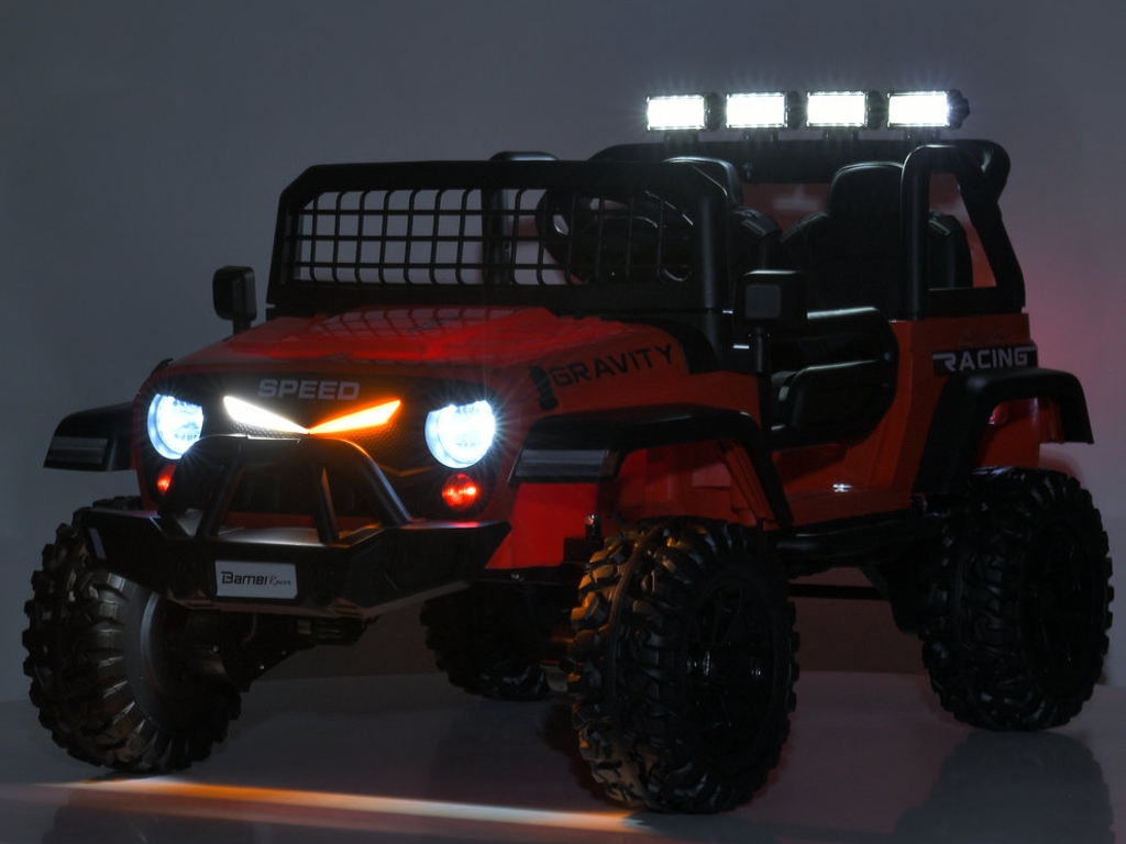 Двухместный электромобиль Джип Bambi Racer, 4×45W, 1х12V/10AH, Bluetooth, USB, TF, EVA