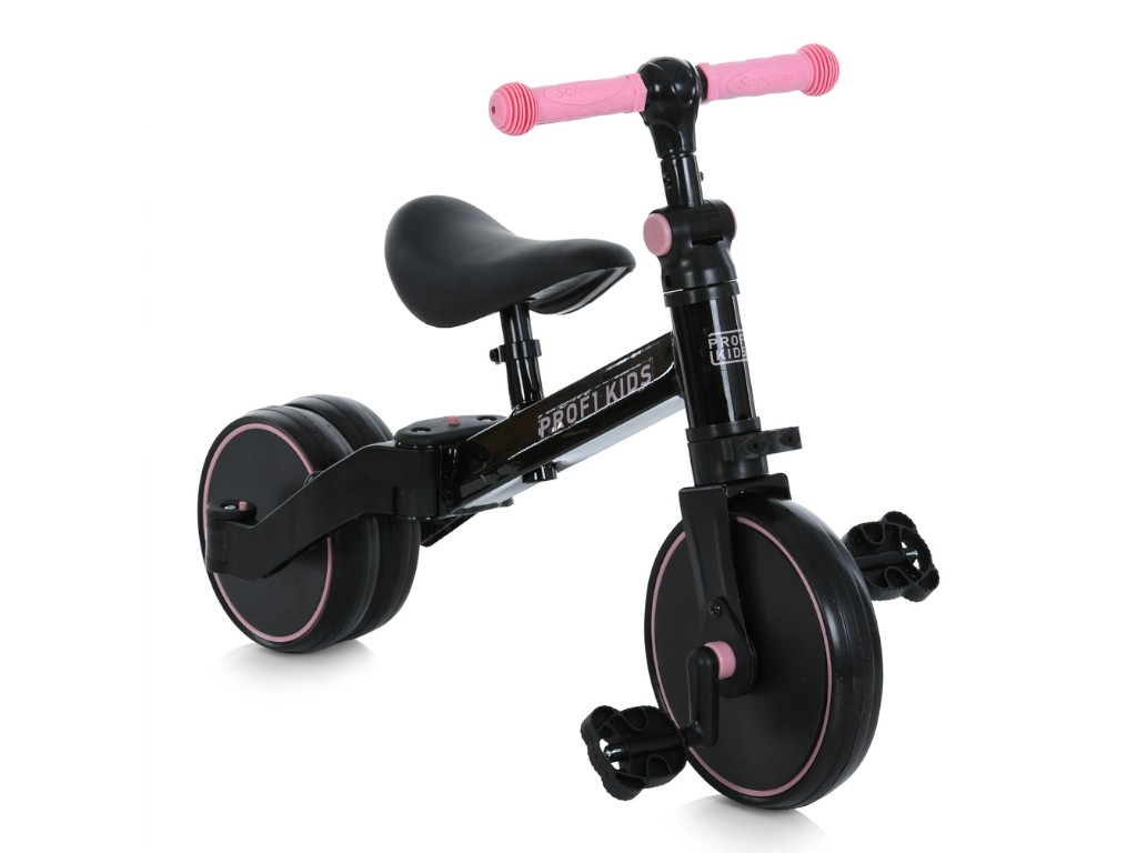 Детский велосипед-беговел  MBB 1008 pink, трансформер 3в1, Profi Kids