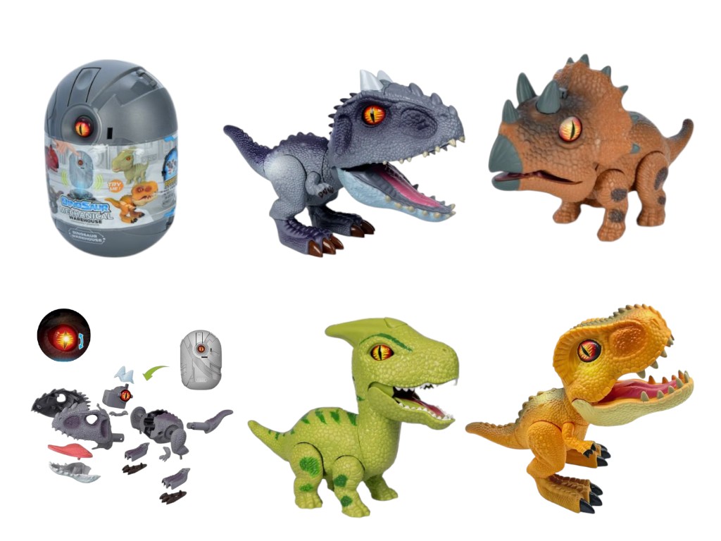 Игрушка динозавр со светом Dinosaur MC22-3, 26 см, воспроизводит звук, 4 вида