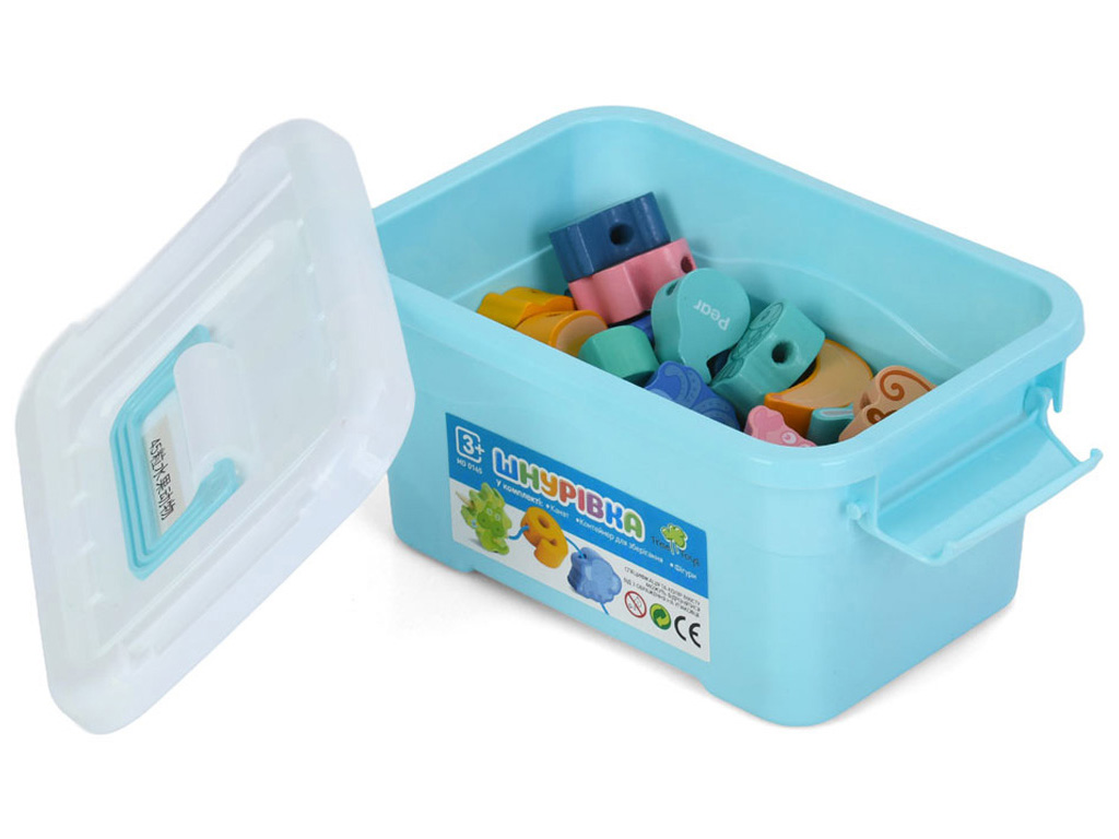 Шнуровка деревянная с фигурками MD 0145, набор для нанизывания, 2 вида, Tree Toys