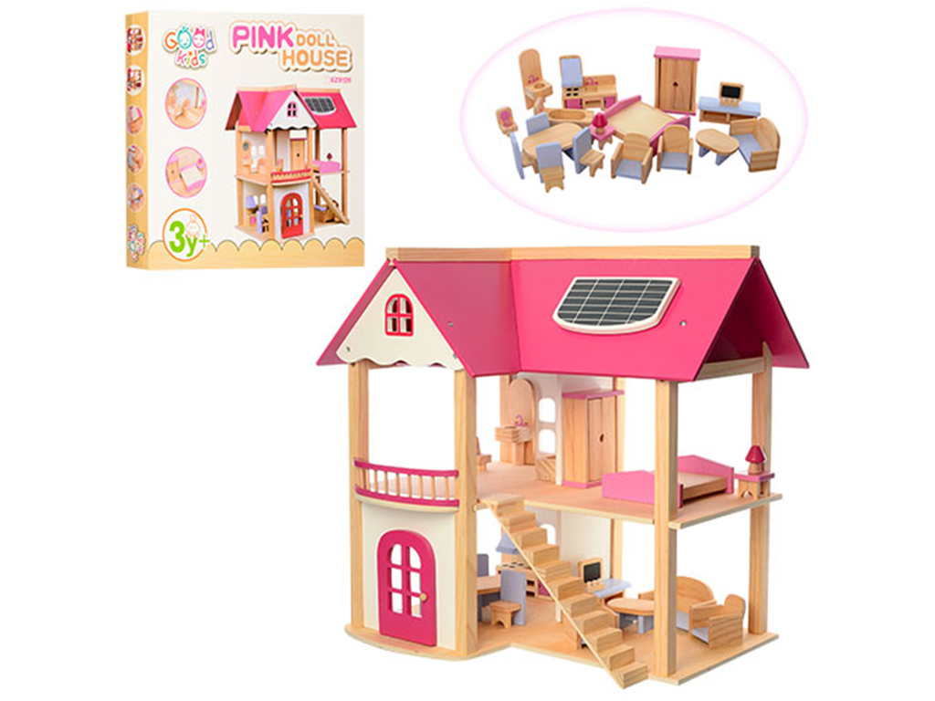 Pink doll store house