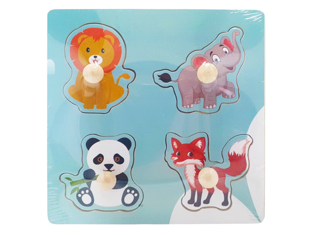 Деревянная игрушка рамка-вкладыш с ручкой, 15×15 см, 4 фигуры, микс видов (цена за 1 шт)