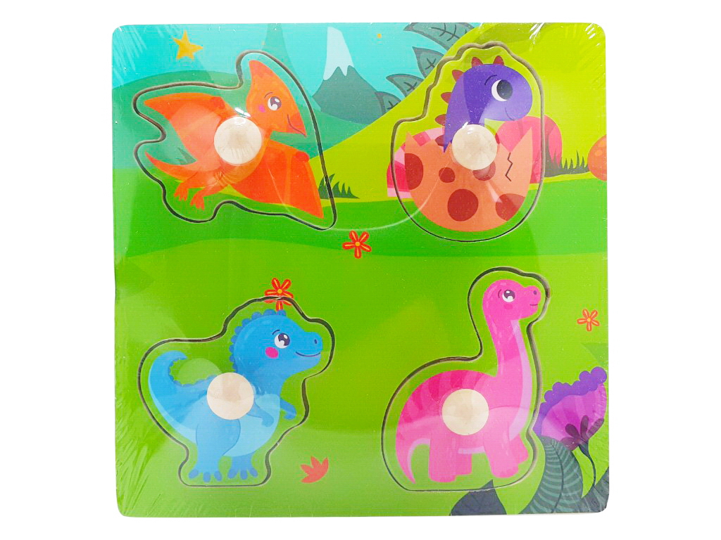Деревянная игрушка рамка-вкладыш с ручкой, 15×15 см, 4 фигуры, микс видов (цена за 1 шт)