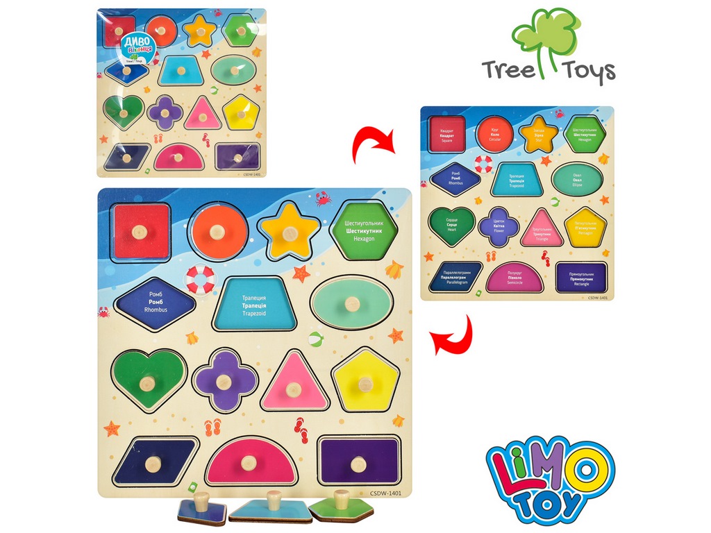 Деревянная игрушка Геометрика. Tree Toys MD 2770