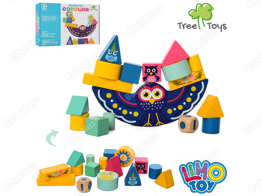 Деревянная игрушка Балансир Совушка. Tree Toys MD 2879