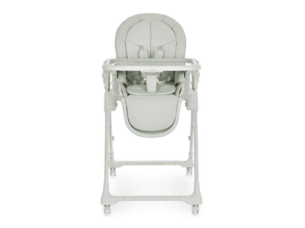Стільчик для годування El Camino CRYSTAL ME 1037 Nude Green. 5-точкові ремені, вкладиш