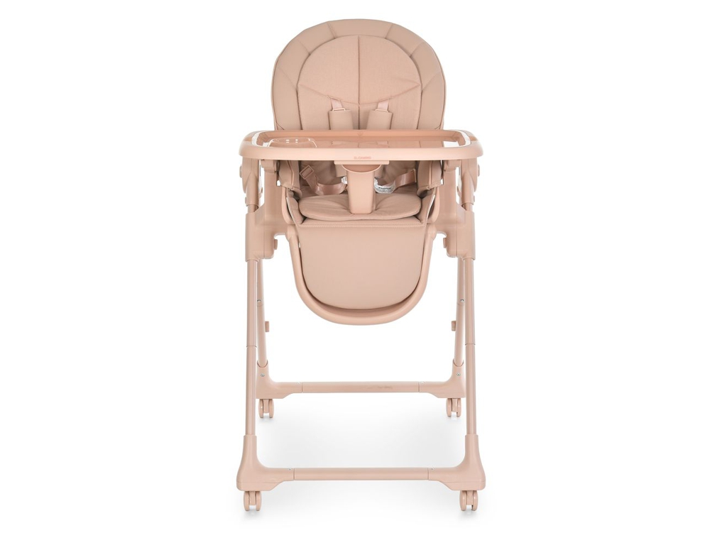 Стульчик для кормления El Camino CRYSTAL ME 1037 Nude Pink. 5-точечные ремни, вкладыш