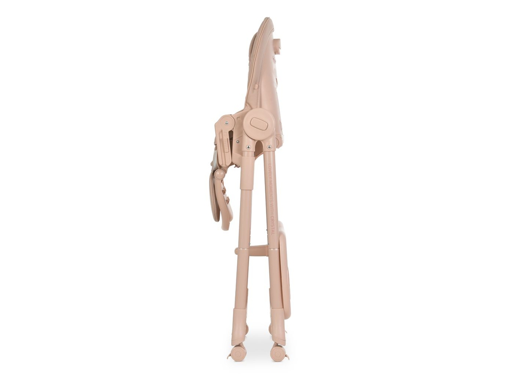 Стульчик для кормления El Camino CRYSTAL ME 1037 Nude Pink. 5-точечные ремни, вкладыш