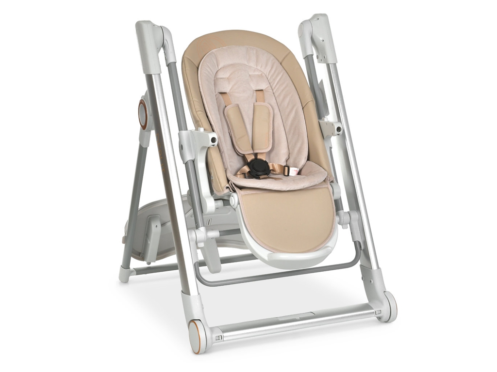 Детский стульчик-качалка 2 в 1 Debut ME 1102 Gentle Beige, 5 скоростей, Bluetooth, бежевый