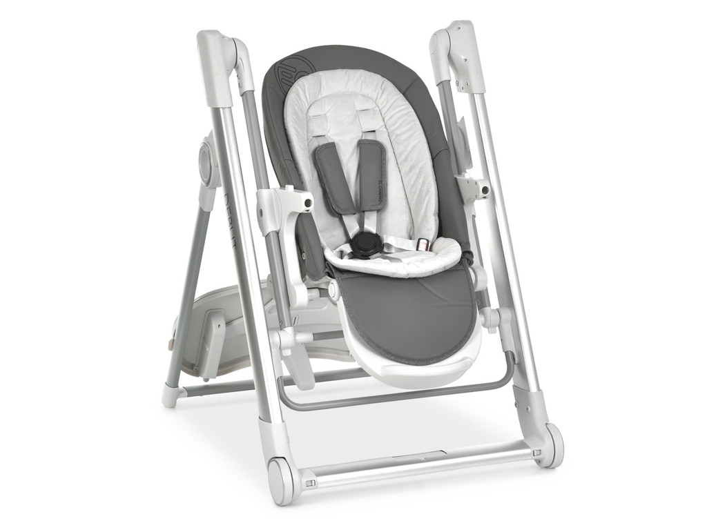 Детский стульчик-качалка 2 в 1 Debut ME 1102 Gentle Dark Gray, 5 скоростей, Bluetooth, серый