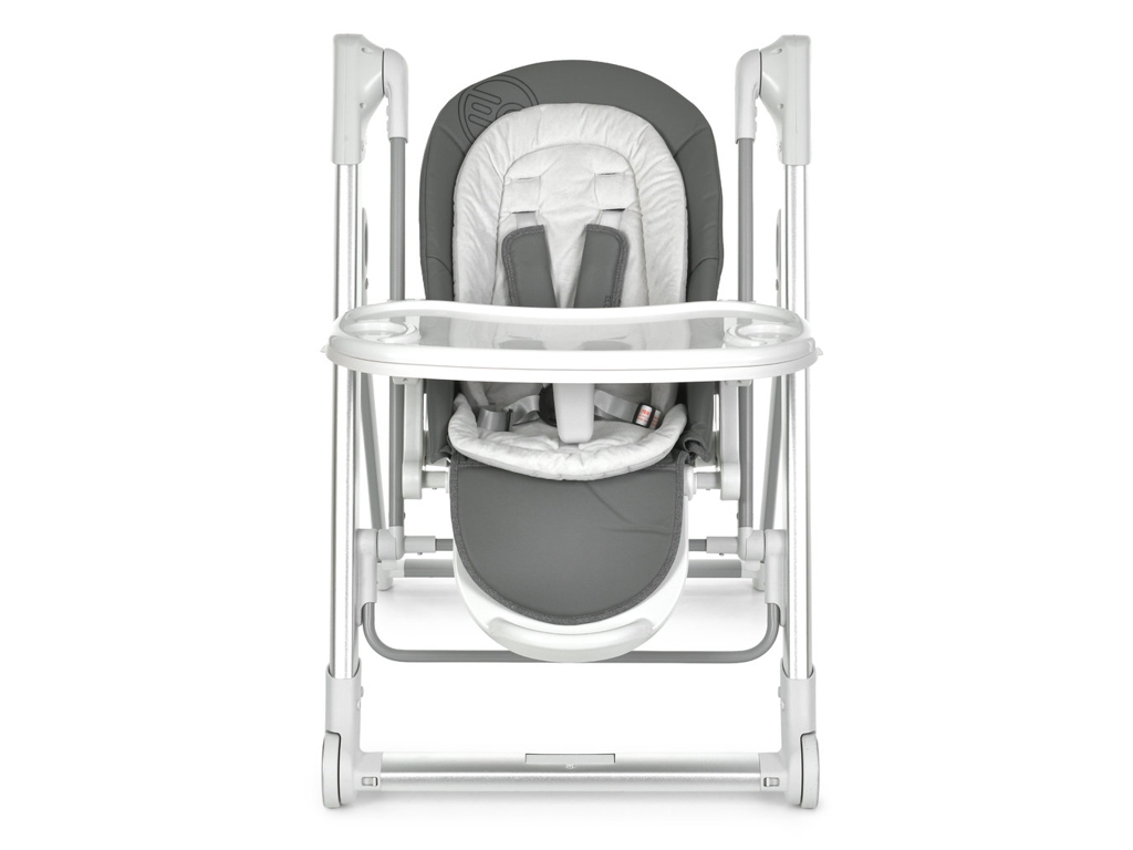Детский стульчик-качалка 2 в 1 Debut ME 1102 Gentle Dark Gray, 5 скоростей, Bluetooth, серый