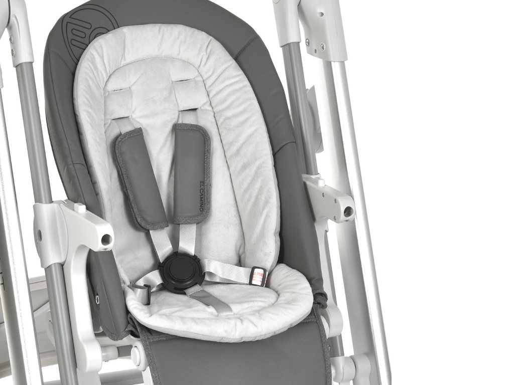 Детский стульчик-качалка 2 в 1 Debut ME 1102 Gentle Dark Gray, 5 скоростей, Bluetooth, серый
