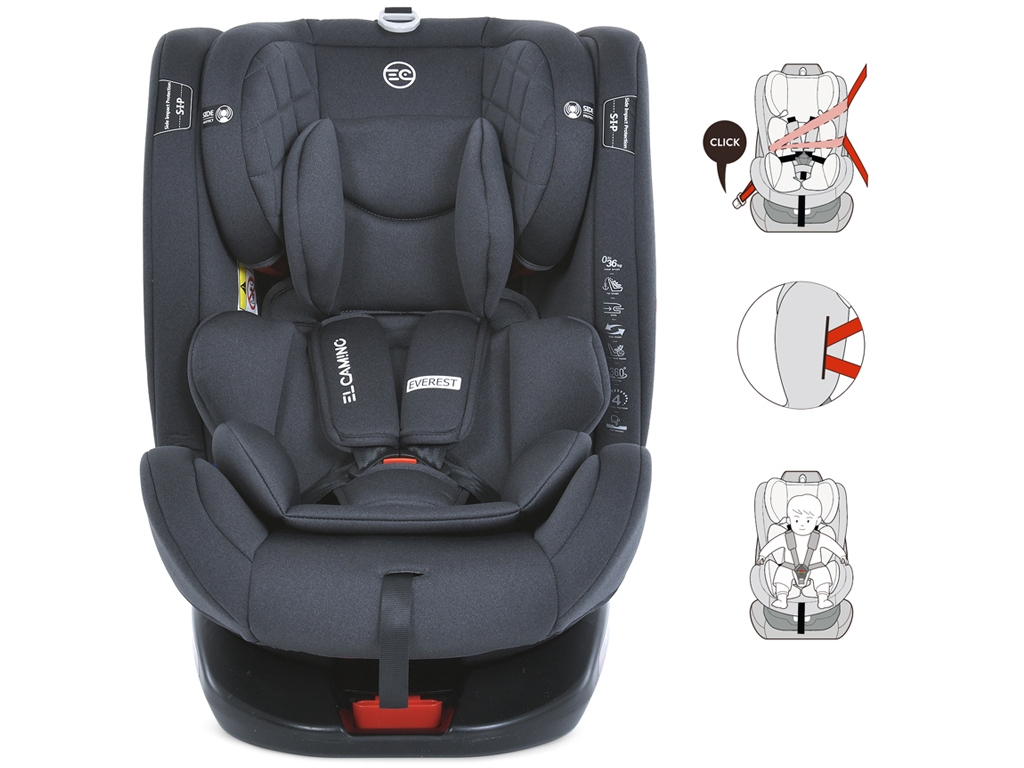 Автокресло детское. EL CAMINO ME 1114 EVEREST Dark Gray