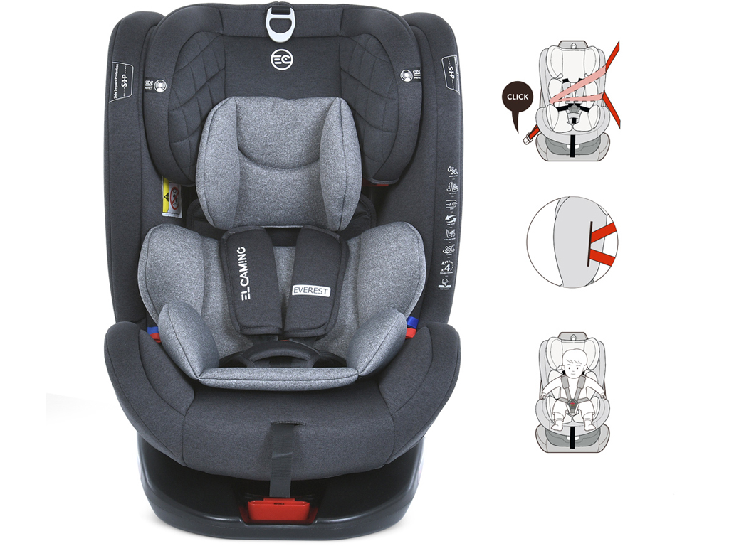 Автокресло детское. EL CAMINO ME 1114 EVEREST Light Gray