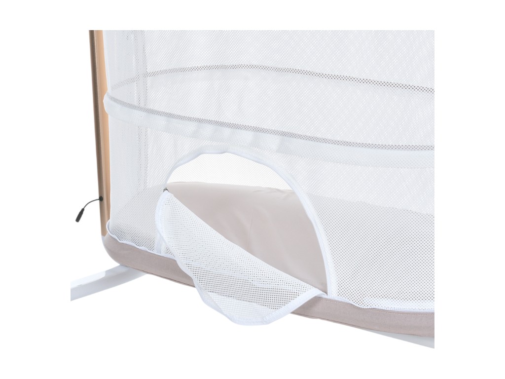 Кроватка-манеж ME 1125 G NOA Beige, app-управление, LED-экран, EL CAMINO