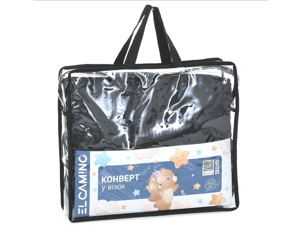 Конверт у коляску дитячу 96х43см. EL CAMINO ME 1130 Footmuff Basic Black