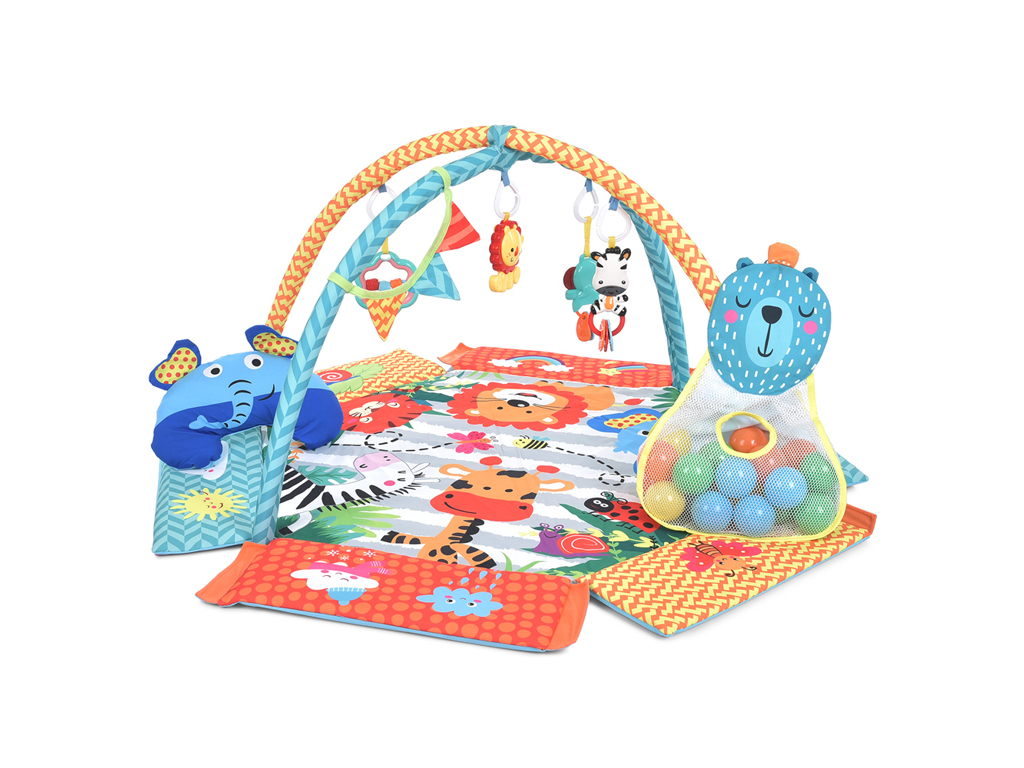 Килимок для немовляти 2в1 ME 1171 Color, 30 шариків, 4 підвіски, EL CAMINO