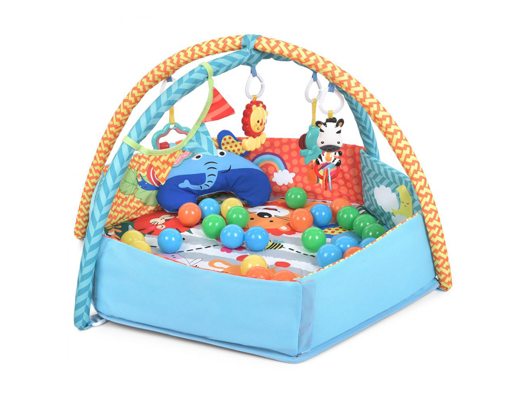 Килимок для немовляти 2в1 ME 1171 Color, 30 шариків, 4 підвіски, EL CAMINO