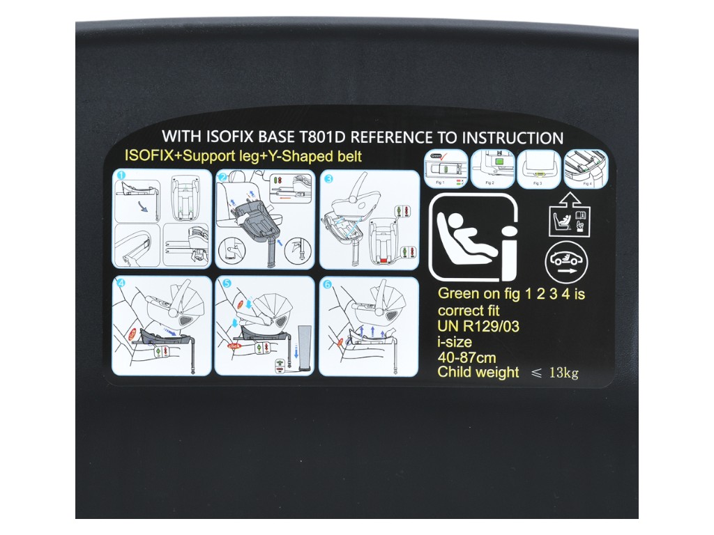 База под автокресло, ISOFIX, опорная нога, i-Size (R129)