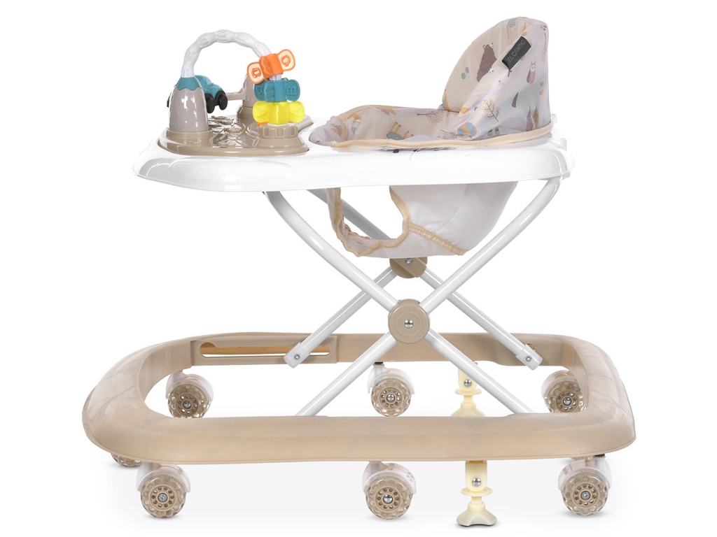 Детские ходунки El Camino Simply ME 1215 Beige, музыкальная панель, 8 колес, регулировка высоты, беж