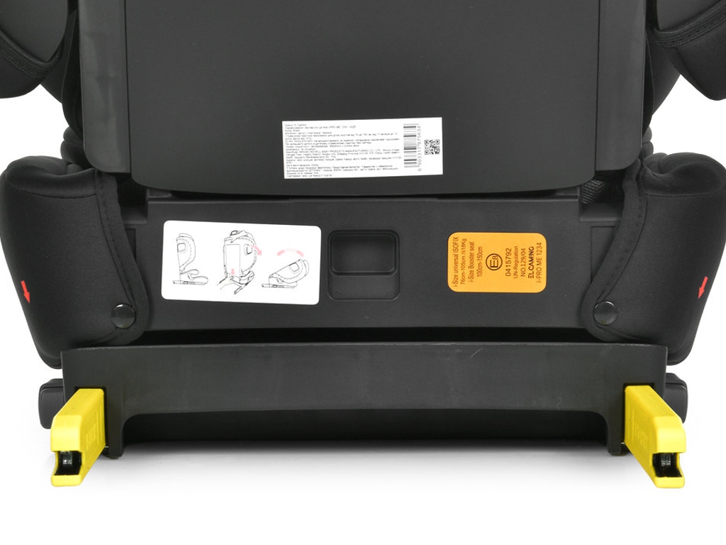 Детское автокресло El Camino i-PRO ME 1234 Black, 76-150 см, ISOFIX, Top Tether, черный
