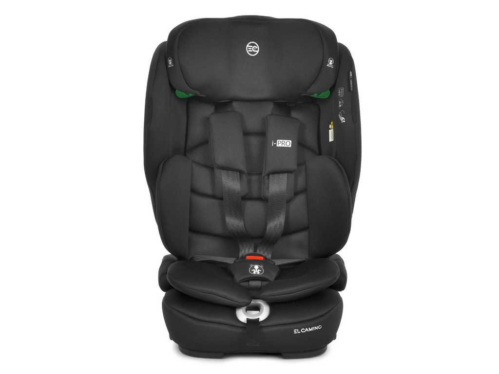 Детское автокресло El Camino i-PRO ME 1234 Black, 76-150 см, ISOFIX, Top Tether, черный