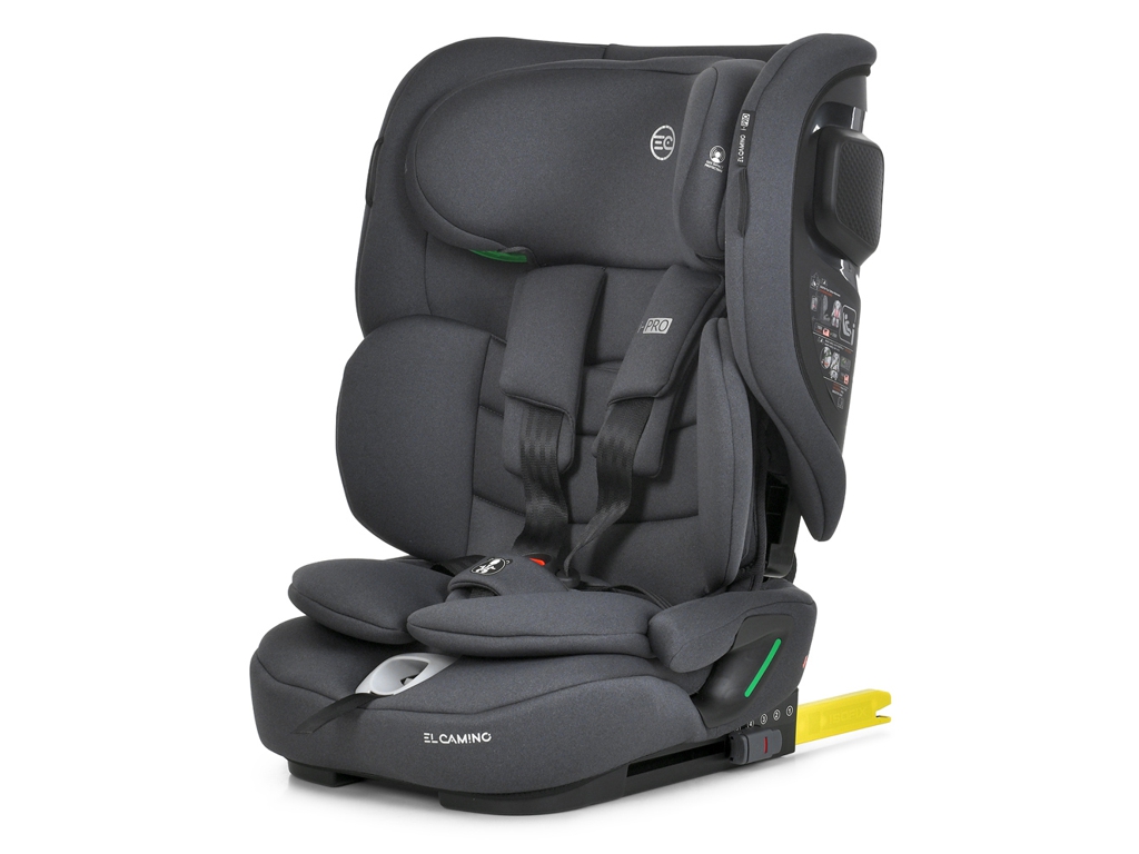 Детское автокресло El Camino i-PRO ME 1234 Gray, 76-150 см, ISOFIX, Top Tether, серый