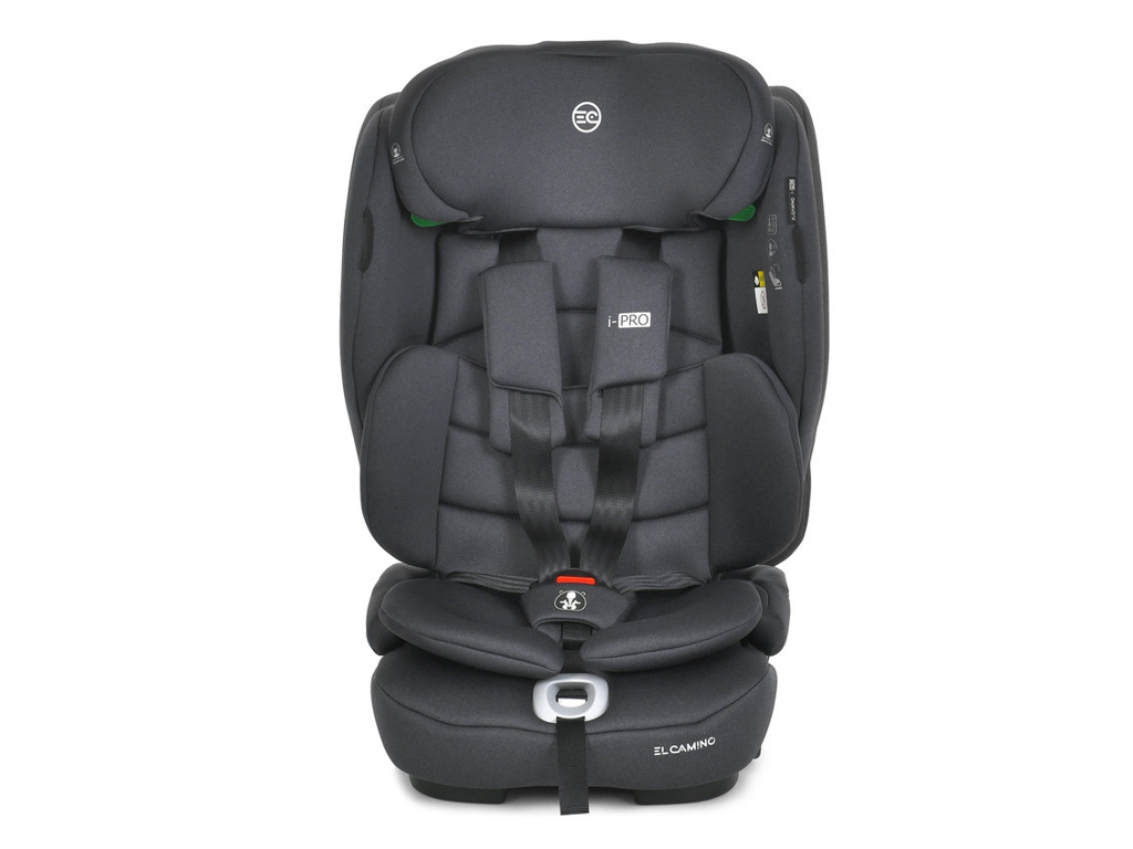 Детское автокресло El Camino i-PRO ME 1234 Gray, 76-150 см, ISOFIX, Top Tether, серый