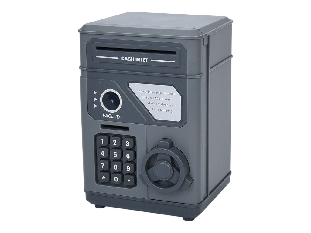 Детская копилка-сейф MK 5700, кодовый замок, затягивает купюры, 4 вида (цена за 1шт)
