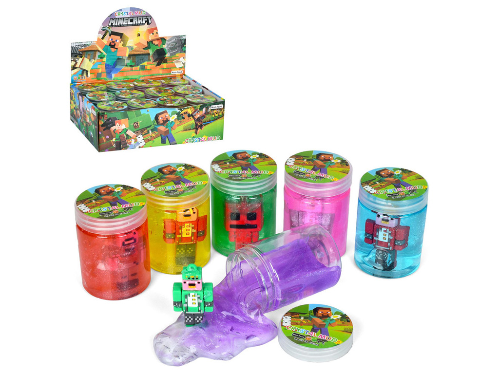 Слайм с фигуркой Minecraft MK 5735, 6 цветов (цена за 1 шт.)