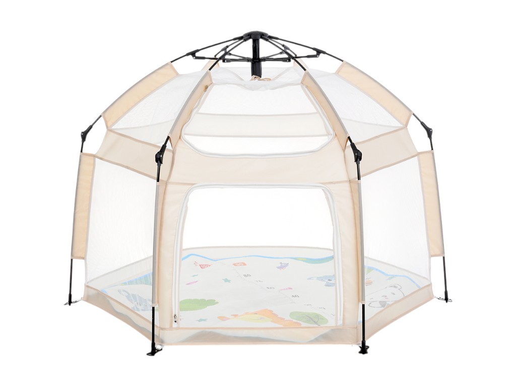 Палатка автоматическая MR 1512 Ivory Beige 146×127×110 см, вход на молнии, BabyToys